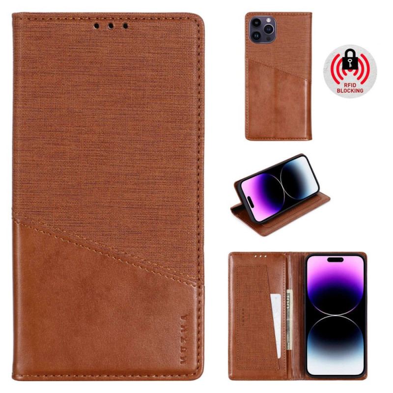 Capa De Celular Para iPhone 14 Pro Flip Estilo Lona Rfid