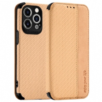 Capa De Celular Para iPhone 14 Pro Flip Fecho De Ventosa De Fibra De Carbono