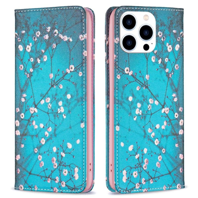 Capa De Celular Para iPhone 14 Pro Flip Florais