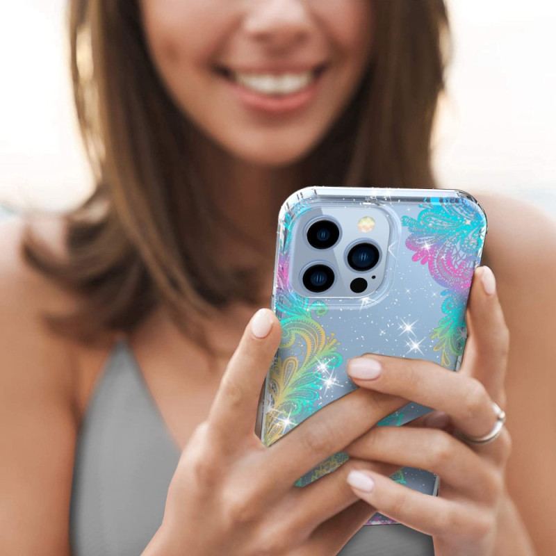 Capa De Celular Para iPhone 14 Pro Flores Sem Costura