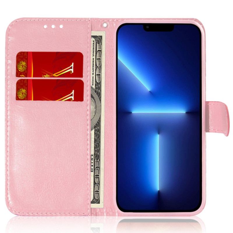 Capa Em Pele Para iPhone 14 Pro Estilo Discoteca