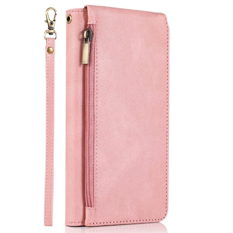 Capa Flip Para iPhone 14 Pro Com Bolsa De Zíper