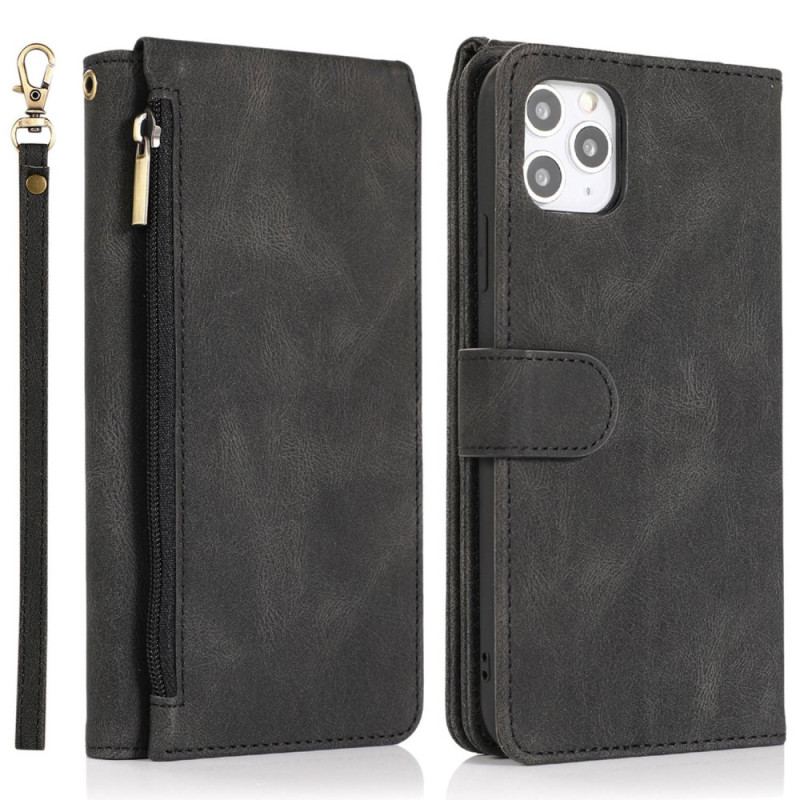 Capa Flip Para iPhone 14 Pro Com Bolsa De Zíper