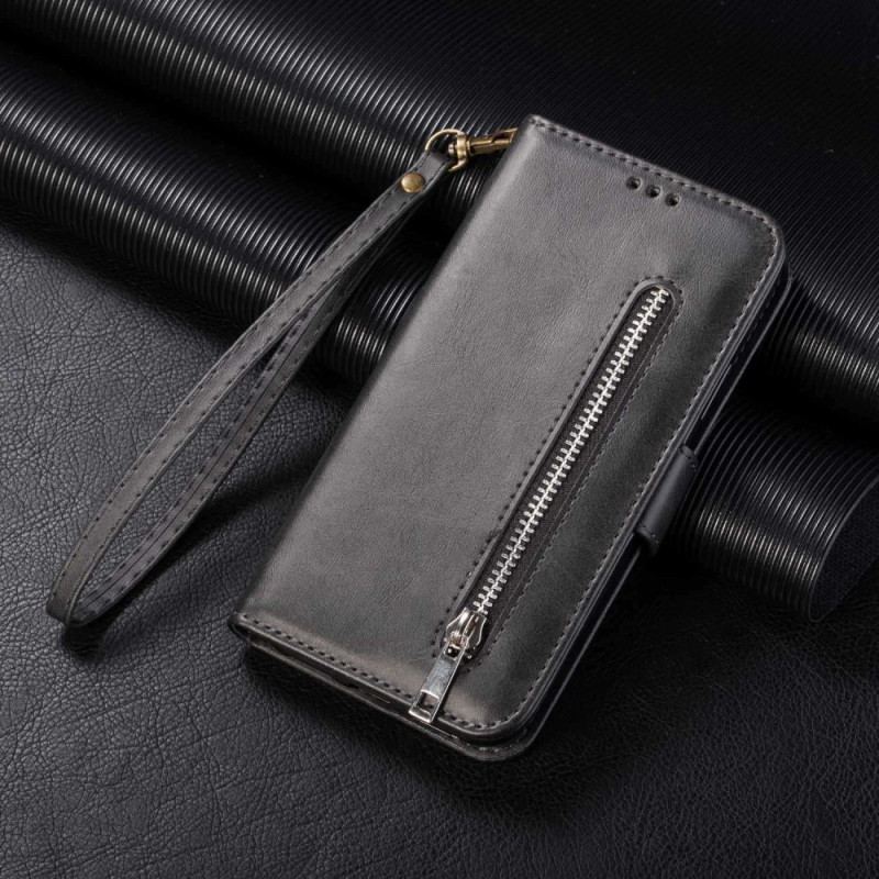 Capa Flip Para iPhone 14 Pro De Cordão Porta-moedas Cordão