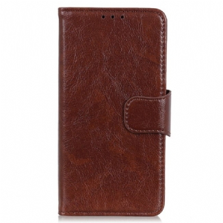 Capa Flip Para iPhone 14 Pro Couro Napa Rachado