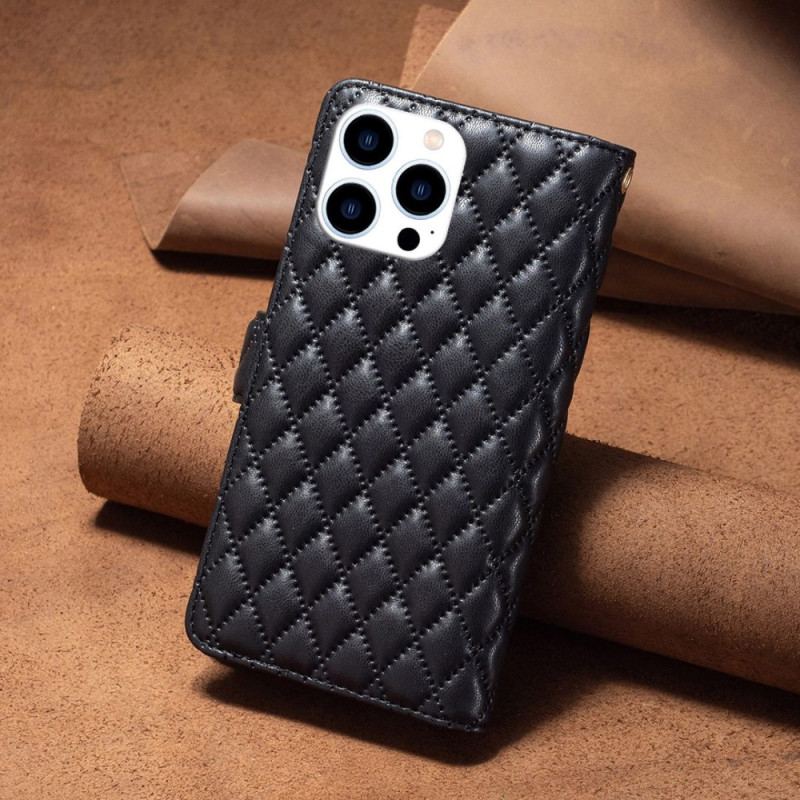 Capa Flip Para iPhone 14 Pro Estilo De Cor Binfen Acolchoado