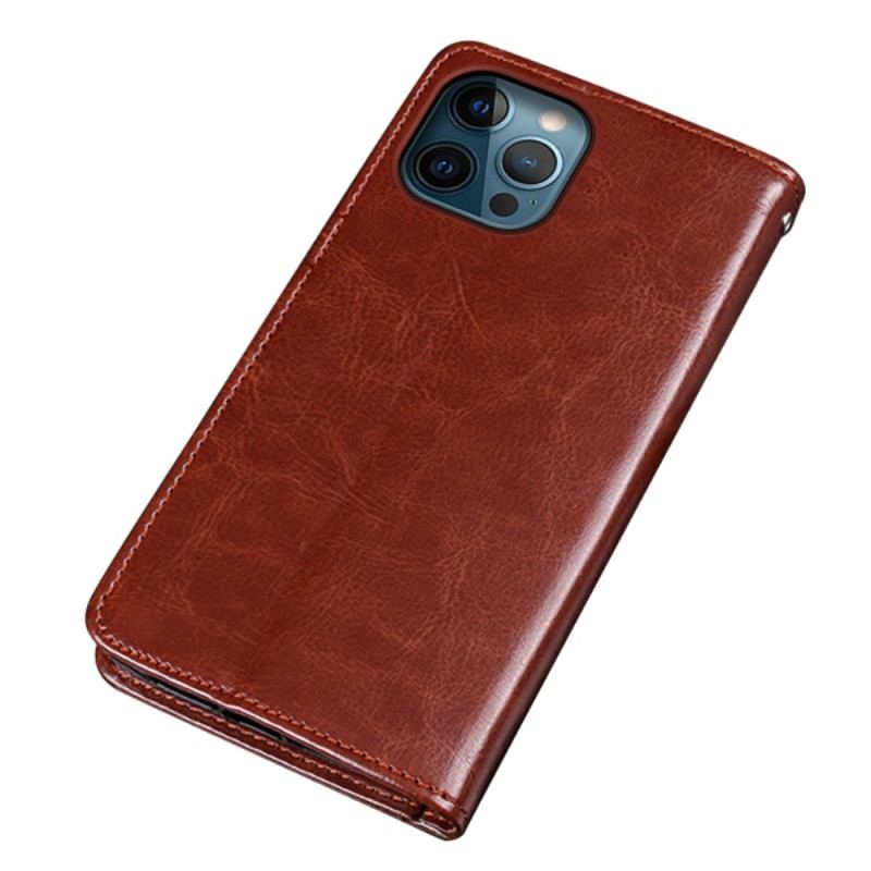 Capa Flip Para iPhone 14 Pro Imitação De Couro Idewei