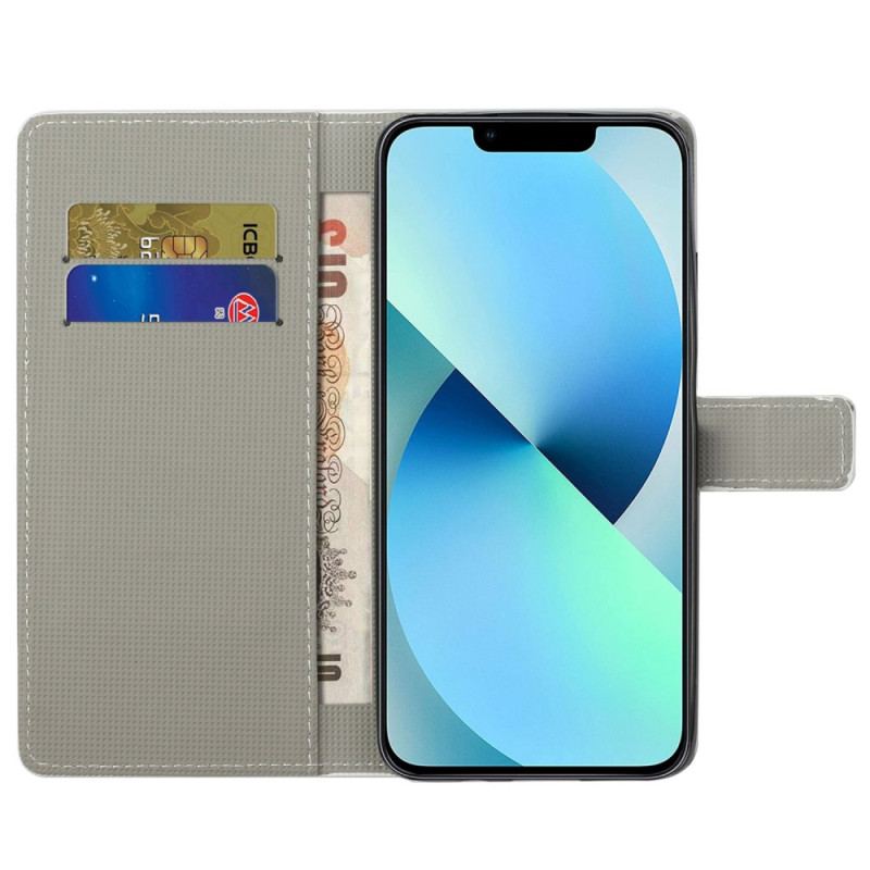 Capa Flip Para iPhone 14 Pro Par De Corujas