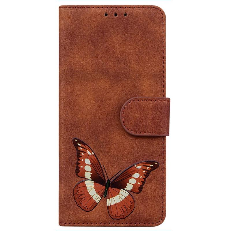 Capa Folio Para iPhone 14 Pro Elegância Borboleta