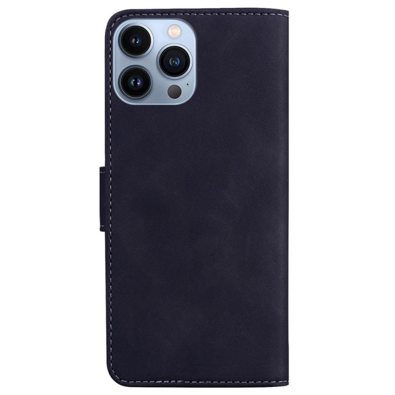 Capa Folio Para iPhone 14 Pro Elegância Borboleta