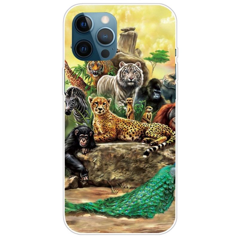 Capa Para iPhone 14 Pro Animais Do Safári