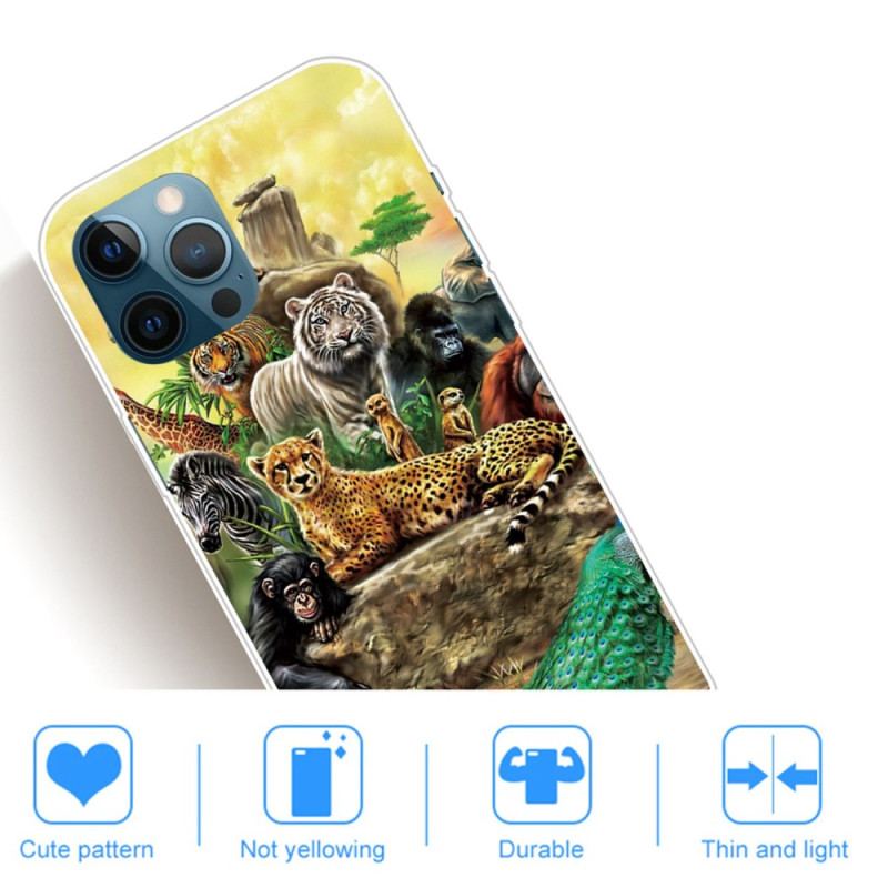 Capa Para iPhone 14 Pro Animais Do Safári