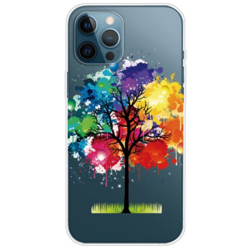 Capa Para iPhone 14 Pro Árvore Aquarela Perfeita