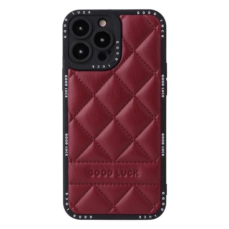 Capa Para iPhone 14 Pro Boa Sorte Acolchoado