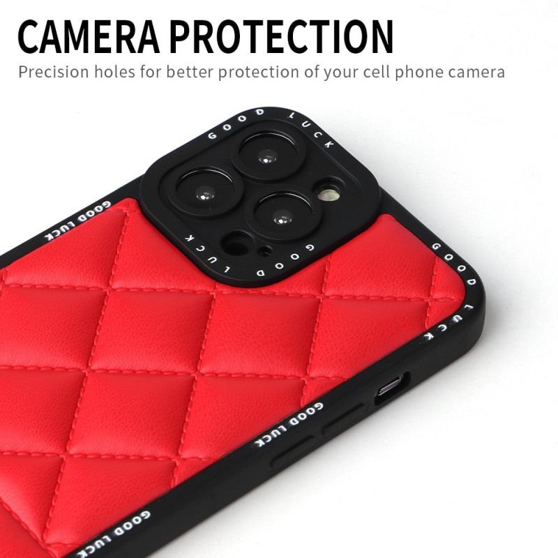 Capa Para iPhone 14 Pro Boa Sorte Acolchoado