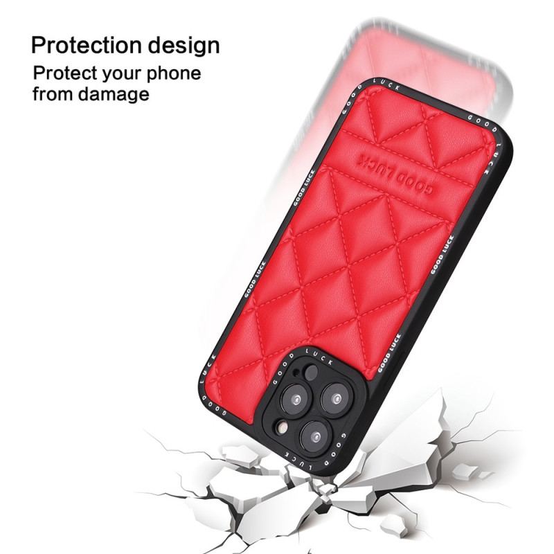 Capa Para iPhone 14 Pro Boa Sorte Acolchoado