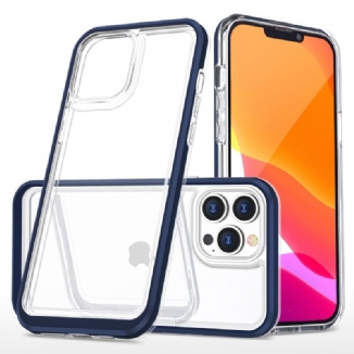 Capa Para iPhone 14 Pro Bordas Coloridas De Cristal