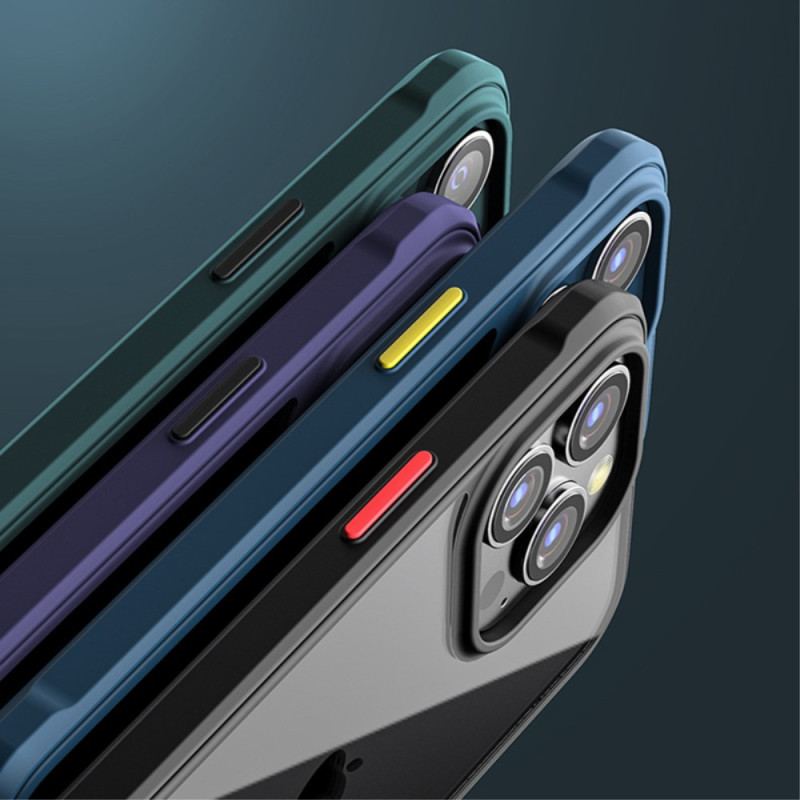 Capa Para iPhone 14 Pro Botões Coloridos Híbridos