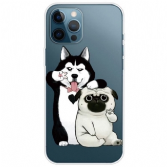 Capa Para iPhone 14 Pro Cachorros Engraçados