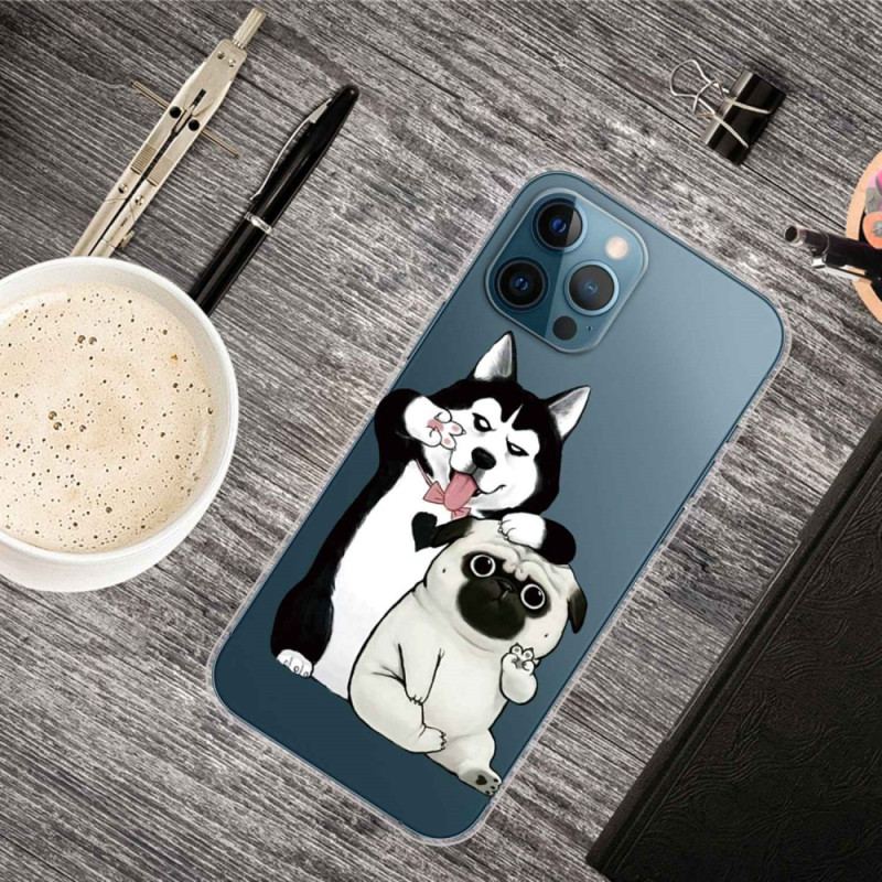 Capa Para iPhone 14 Pro Cachorros Engraçados