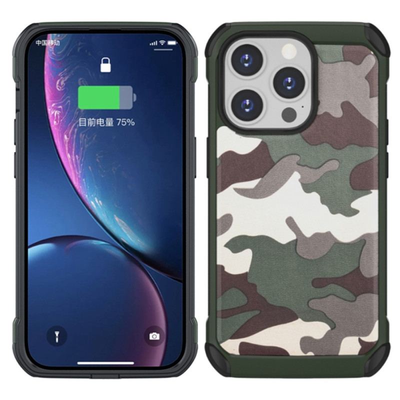 Capa Para iPhone 14 Pro Camuflagem Reforçada