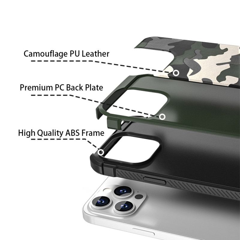 Capa Para iPhone 14 Pro Camuflagem Reforçada