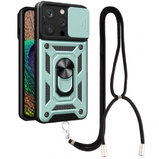 Capa Para iPhone 14 Pro De celular Cabo Com Suporte De Anel