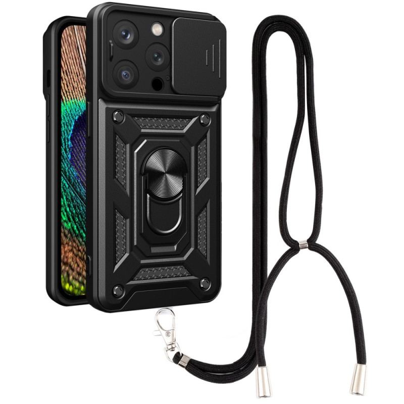 Capa Para iPhone 14 Pro De celular Cabo Com Suporte De Anel