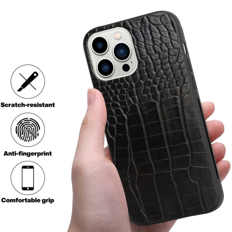 Capa Para iPhone 14 Pro De celular Cordão Estilo Crocodilo