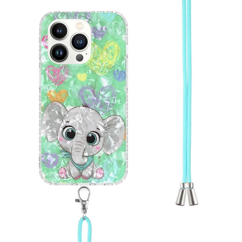 Capa Para iPhone 14 Pro De celular Estilo Elefante Com Fio