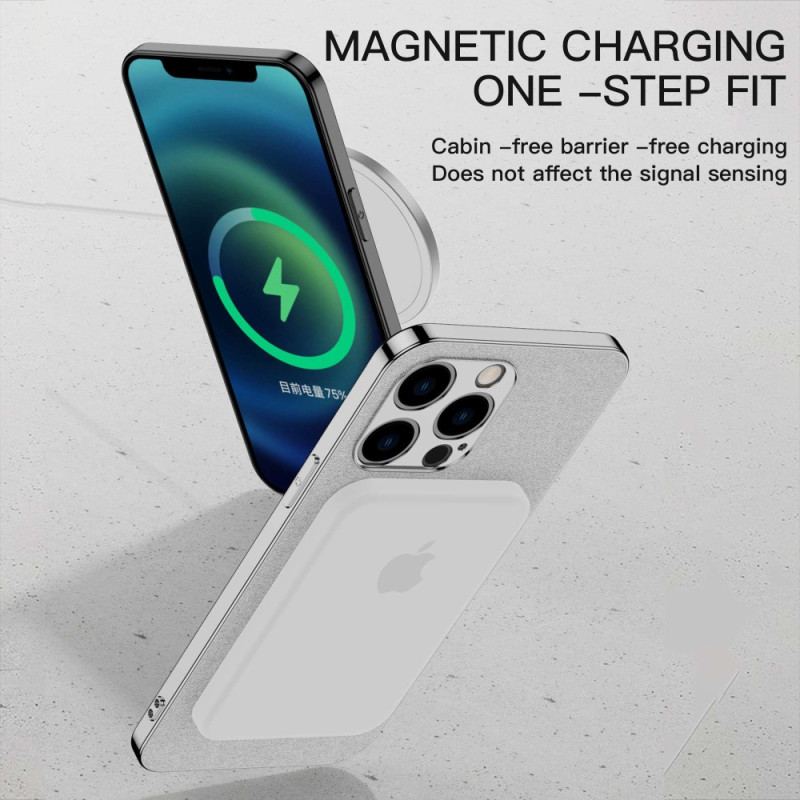 Capa Para iPhone 14 Pro Couro Sintético Compatível Com Magsafe