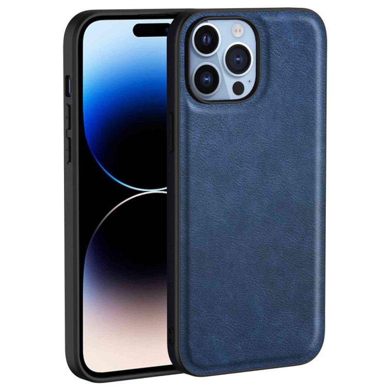 Capa Para iPhone 14 Pro Couro Sintético Retrô