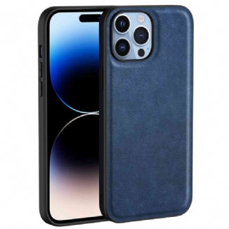 Capa Para iPhone 14 Pro Couro Sintético Retrô