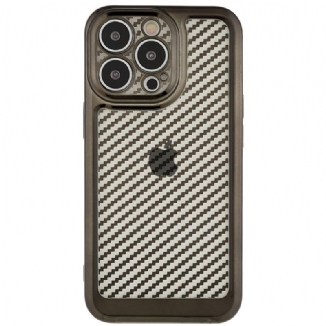 Capa Para iPhone 14 Pro Elegante Fibra De Carbono