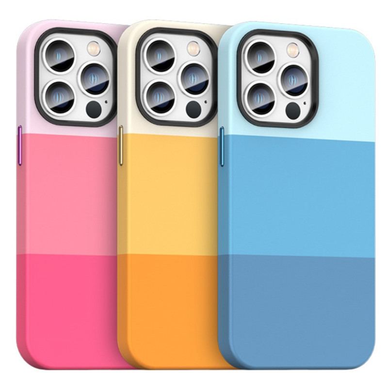 Capa Para iPhone 14 Pro Faixas Coloridas