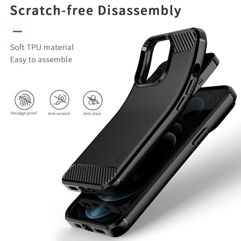 Capa Para iPhone 14 Pro Fibra De Carbono Escovada Mofi