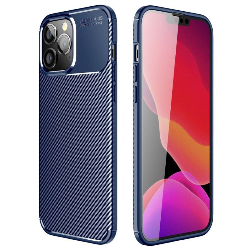 Capa Para iPhone 14 Pro Fibra De Carbono Flexível