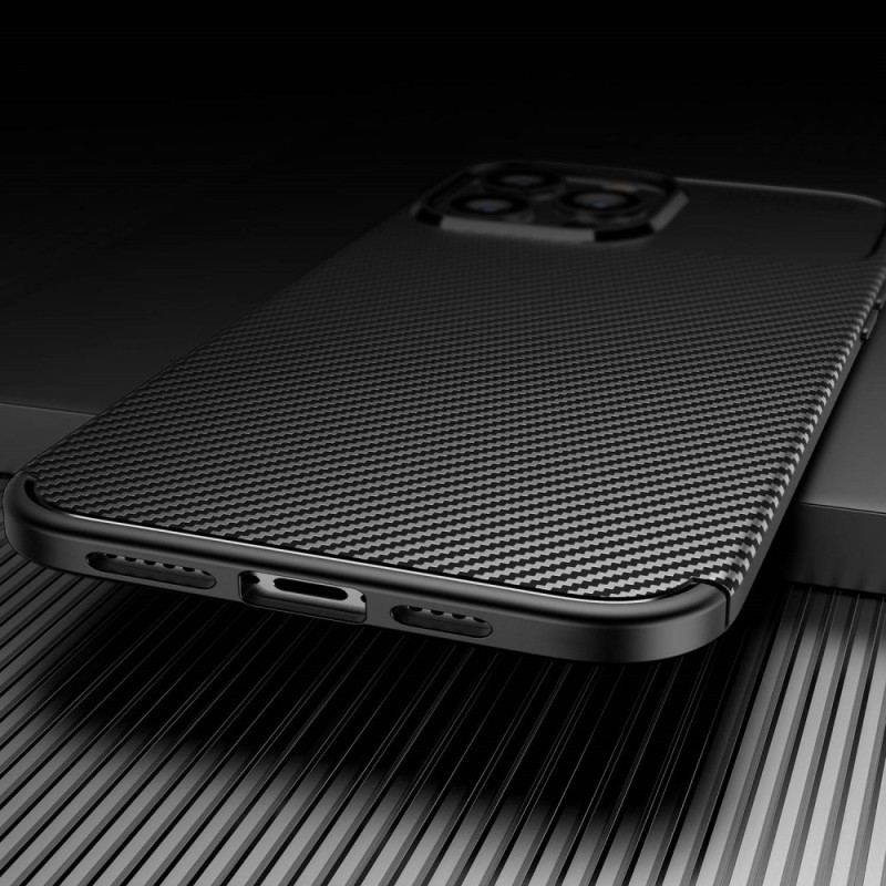 Capa Para iPhone 14 Pro Fibra De Carbono Flexível