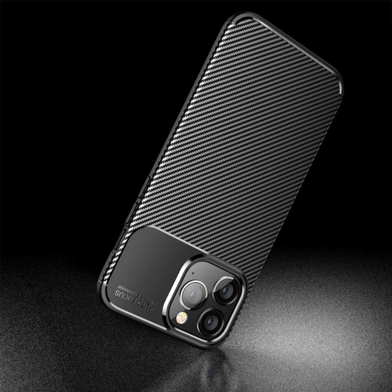 Capa Para iPhone 14 Pro Fibra De Carbono Flexível