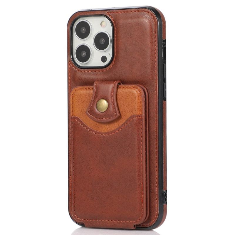 Capa Para iPhone 14 Pro Flip Titular De Cartão Dobrável