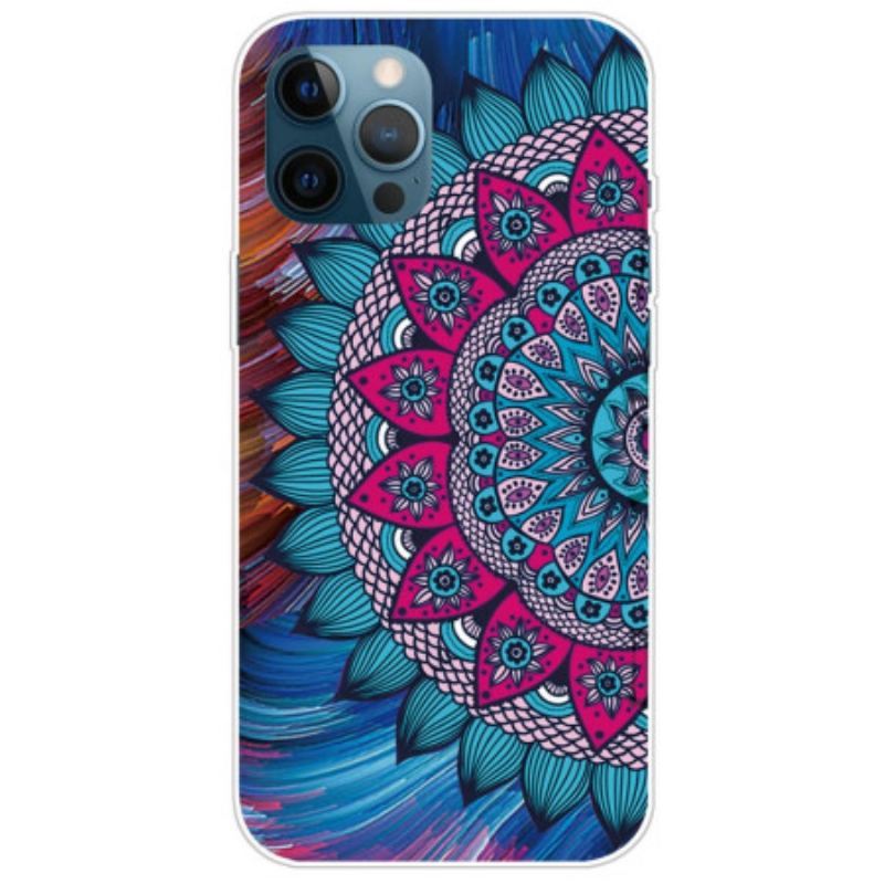 Capa Para iPhone 14 Pro Mandala Colorida