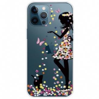 Capa Para iPhone 14 Pro Menina Transparente