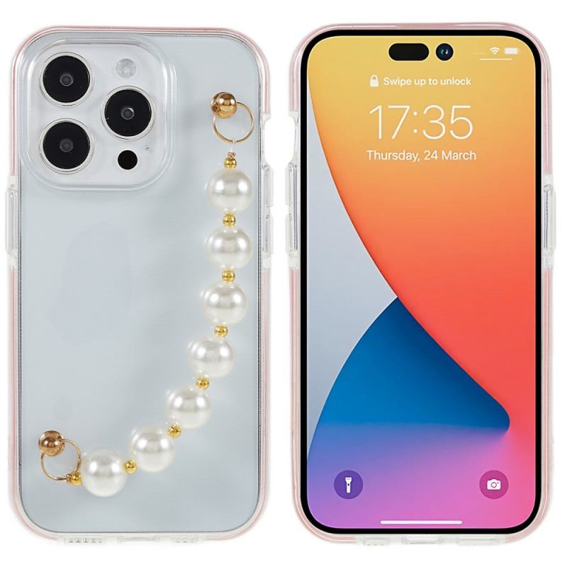 Capa Para iPhone 14 Pro Pulseira De Silicone