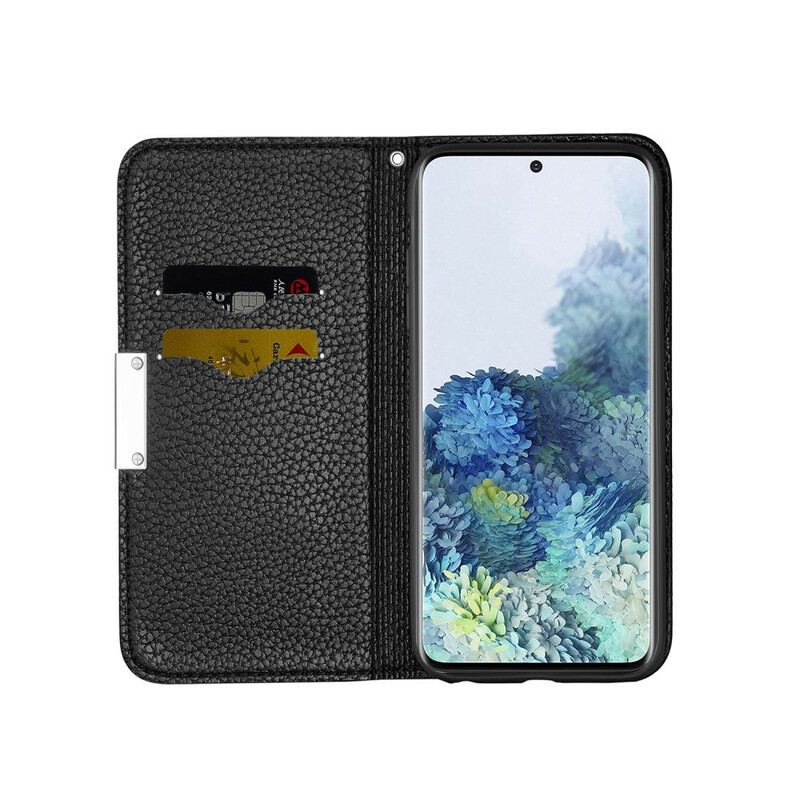 Capa De Celular Para Samsung Galaxy S20 Plus / S20 Plus 5G Flip Lichia Ultra Chic Faux Couro