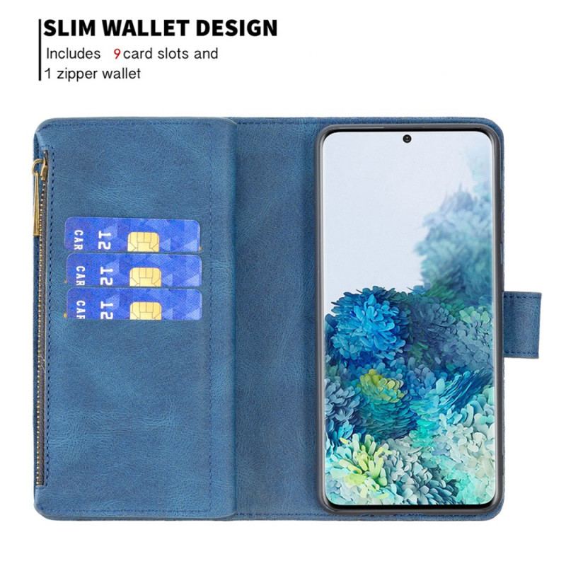 Capa De Couro Para Samsung Galaxy S20 Plus / S20 Plus 5G Bolso Com Zíper Borboleta