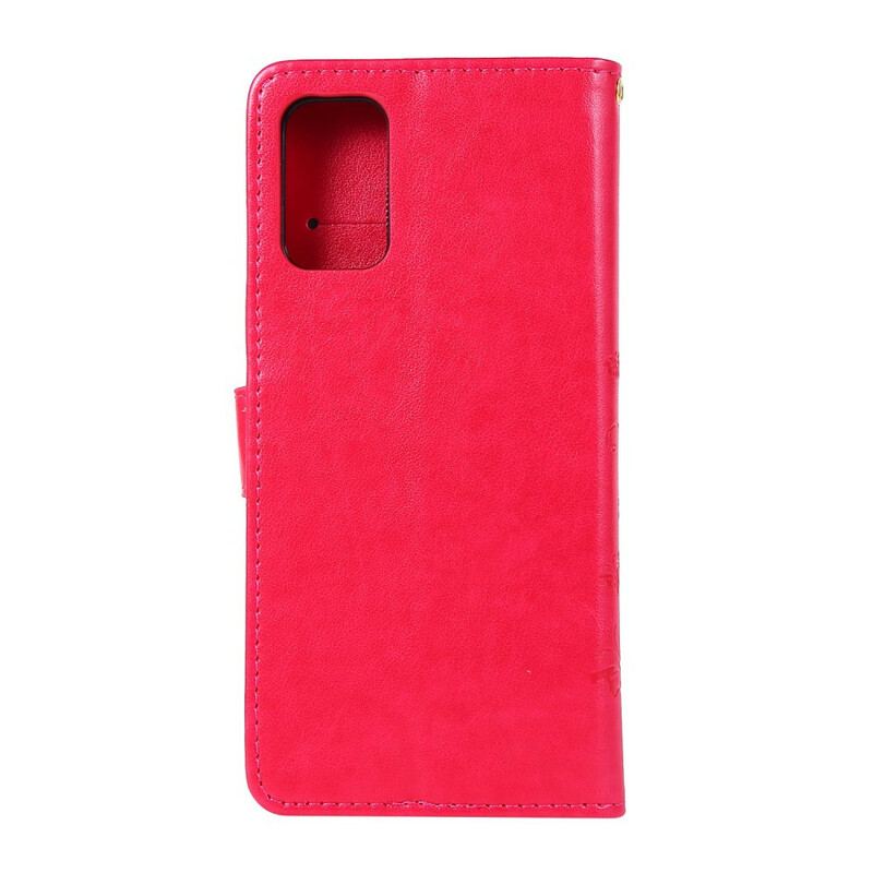 Capa De Couro Para Samsung Galaxy S20 Plus / S20 Plus 5G Borboletas Encantadas