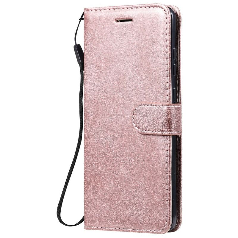 Capa De Couro Para Samsung Galaxy S20 Plus / S20 Plus 5G De Cordão Efeito De Couro Com Tiras