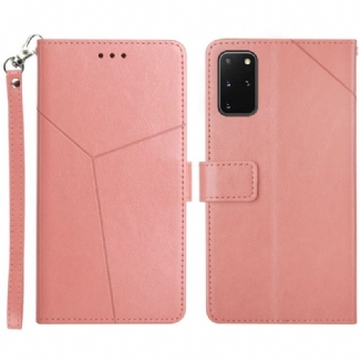 Capa De Couro Para Samsung Galaxy S20 Plus / S20 Plus 5G Estilo Couro Geo Y Design