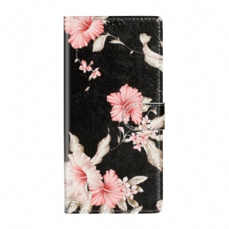 Capa Em Pele Para Samsung Galaxy S20 Plus / S20 Plus 5G Flores De Designer