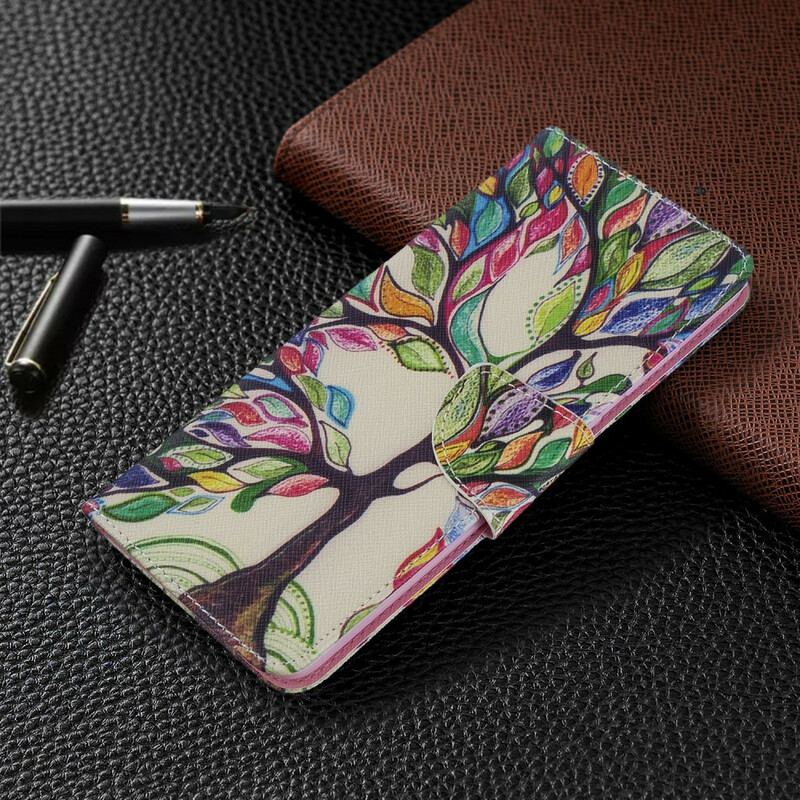 Capa Flip Para Samsung Galaxy S20 Plus / S20 Plus 5G Árvore Colorida